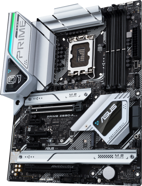 Дънна платка Asus PRIME Z690-A, Z690, LGA1700, DDR5, PCI-E 5.0, 4x SATA 6Gb/s, 4x M.2, 3x USB 3.2 Gen 2, DP, (HDMI), Aura Sync RGB, ATX