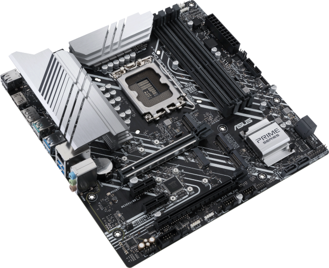 Дънна платка Asus PRIME Z690M-PLUS D4, Z690, LGA1700, DDR4, (DP,HDMI), PCI-E 5.0, 4x SATA 6Gb/s, 3x M.2, 1x USB 3.2 Gen 2, mATX