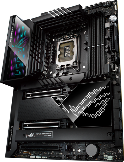 Дънна платка Asus ROG Maximus Z690 Hero, Z690, LGA1700, DDR5, PCI-E 5.0, 6x SATA 6Gb/s, 5x M.2, 6x USB 3.2 Gen 2,(HDMI), Wi-Fi 6E, ATX