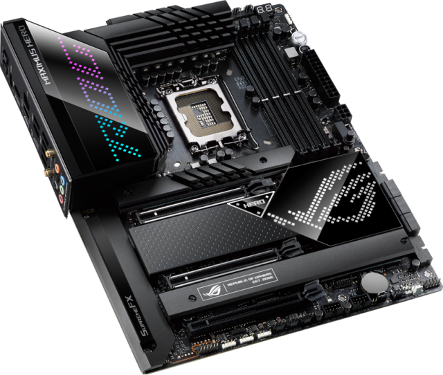 Дънна платка Asus ROG Maximus Z690 Hero, Z690, LGA1700, DDR5, PCI-E 5.0, 6x SATA 6Gb/s, 5x M.2, 6x USB 3.2 Gen 2,(HDMI), Wi-Fi 6E, ATX