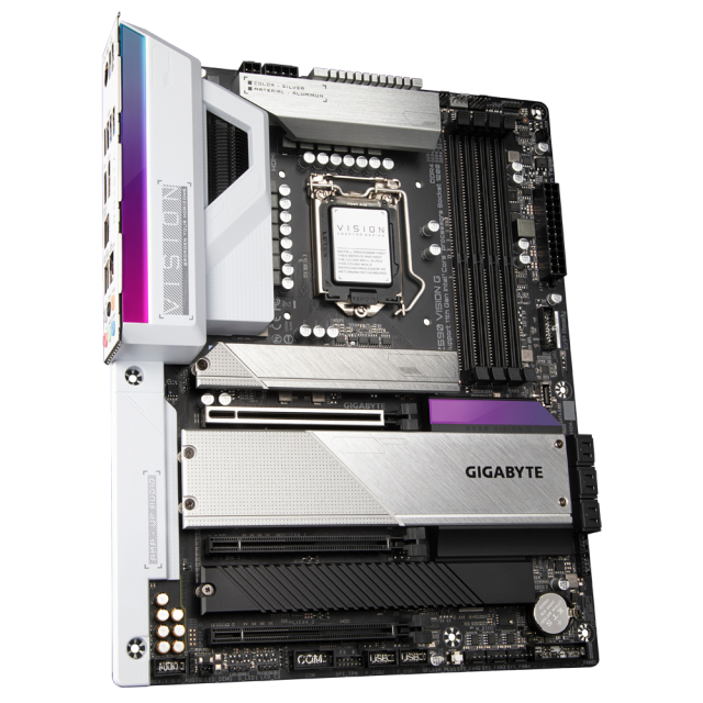 Дънна платка Gigabyte Z590 VISION G, LGA 1200, DDR4, (HDMI&DP), PCI-E 4.0, 6x SATA 6Gb/s, 1x M.2, 2x USB Type-C, ATX