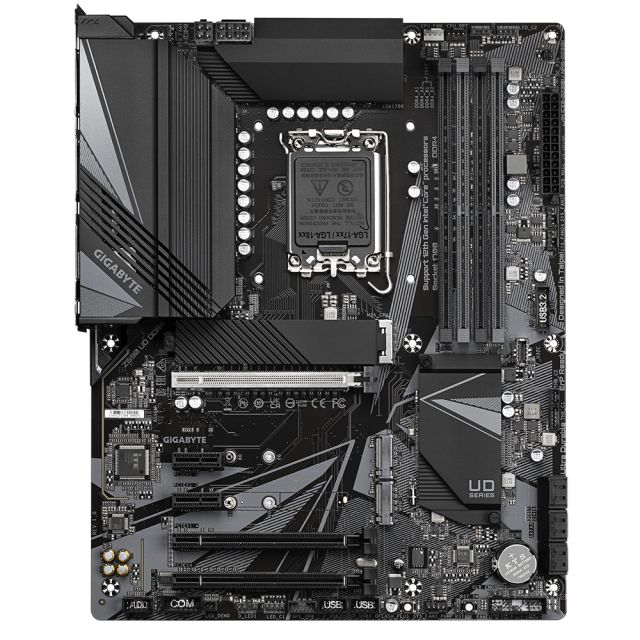 Дънна платка Gigabyte Z690 UD DDR4, LGA1700, 4 x DDR4,  (DP,HDMI)(CF), PCI-E 5.0, 6x SATA 6Gb/s, 3x M.2, 1x USB 3.2 Gen 2,RGB Fusion,  ATX