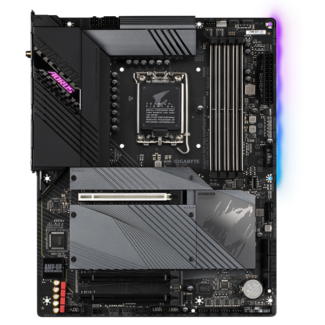 Дънна платка Gigabyte Z690 AORUS ELITE AX, Z690, LGA 1700, DDR5, (DP&HDMI)(CF), PCI-E 4.0, 6x SATA 6Gb/s, 4x M.2, 1x USB-C 3.2 Gen 2x2, Wi-Fi 6E, RGB Fusion, ATX