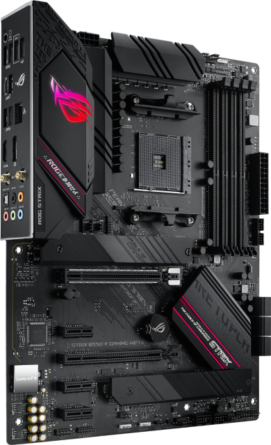 Дънна платка Asus ROG STRIX B550-F GAMING WIFI 6 II, B550, AM4, DDR4, PCI-E 4.0, (DP&HDMI), 6x SATA 6Gb/s, 2x M.2, USB 3.2 Gen 2, Aura Sync RGB, ATX