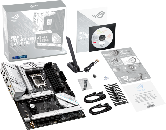 Дънна платка Asus ROG Strix B660-A Gaming WIFI 6, 4 x DDR4, B660, LGA 1700, DDR4, PCI-E 5.0, (DP&HDMI), 4x SATA 6Gb/s, 3x M.2, 1 x USB C 3.2 Gen 2x2, ATX