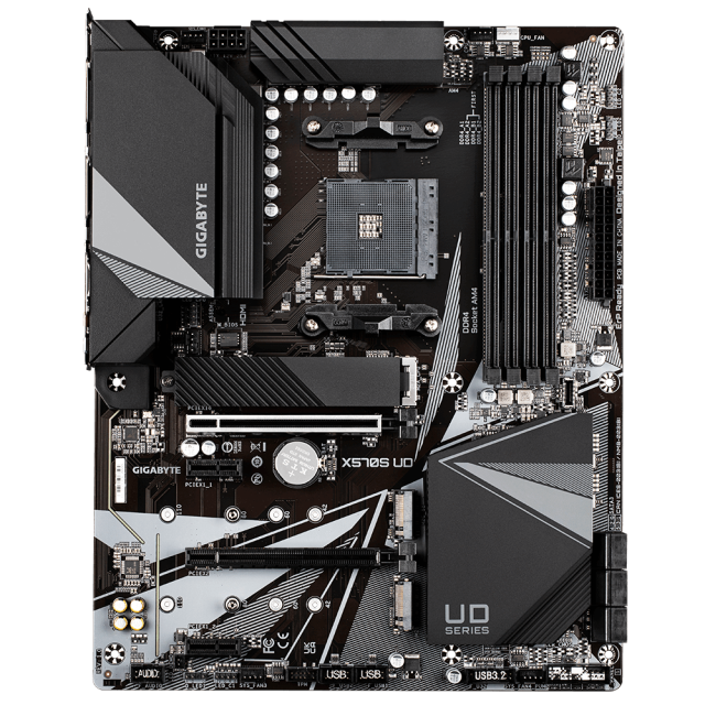 Дънна платка Gigabyte X570S UD, X570S, AM4, 4 x DDR4, PCI-E 4.0, (HDMI), 6x SATA 6Gb/s, 3x M.2, 4x USB 3.2 Gen 1, ATX