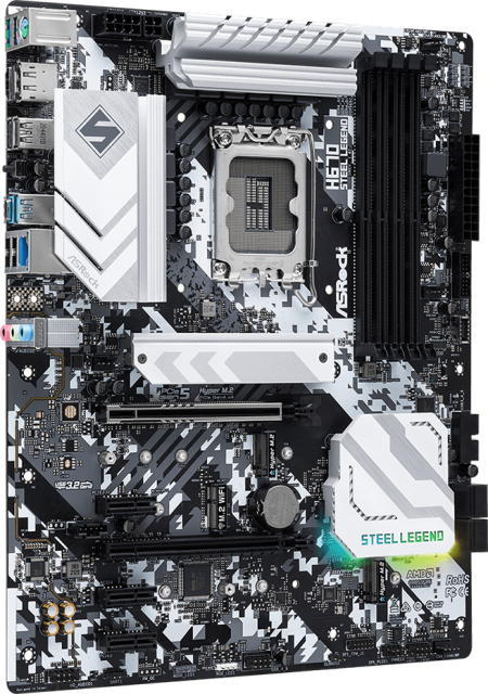 Дънна платка ASRock H670 Steel Legend, H670, LGA 1700. DDR4, (DP&HDMI)(CF), 4x SATA 6Gb/s, PCI-E 5.0, 3x M.2, 1x USB 3.2 Gen2, ATX