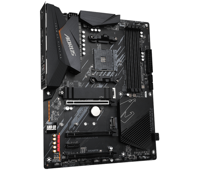 Дънна платка Gigabyte B550 AORUS ELITE AX V2, AM4, B550, DDR4, (DP/HDMI), PCI-E 4.0, 4x SATA 6Gb/s, 2x M.2, 2x USB 3.2 Gen 2, Bluetooth, Wi-Fi, ATX