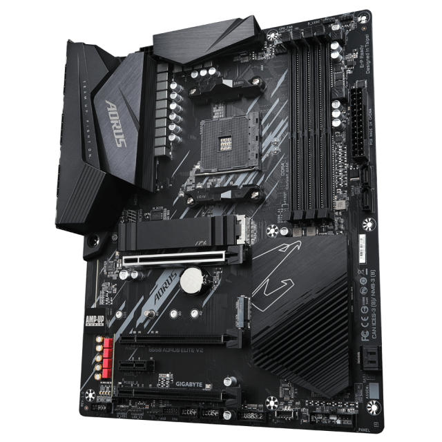 Дънна платка Gigabyte B550 AORUS ELITE AX V2, AM4, B550, DDR4, (DP/HDMI), PCI-E 4.0, 4x SATA 6Gb/s, 2x M.2, 2x USB 3.2 Gen 2, Bluetooth, Wi-Fi, ATX