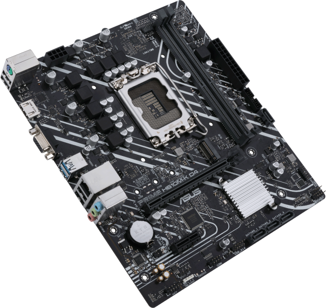 Дънна платка Asus PRIME H610M-K D4, H610, LGA1700, DDR4, PCIe 4.0, 4x SATA 6Gb/s, 1x M.2 slot, 2x USB 3.2 Gen 1, VGA, HDMI, mATX