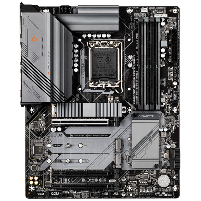 Дънна платка GIGABYTE B660 GAMING X DDR4, LGA1700, DDR4, PCI-E 4.0(DP&HDMI), 4x SATA 6Gb/s, 3x M.2 slots, 1x USB 3.2 Gen2 Type-C, ATX