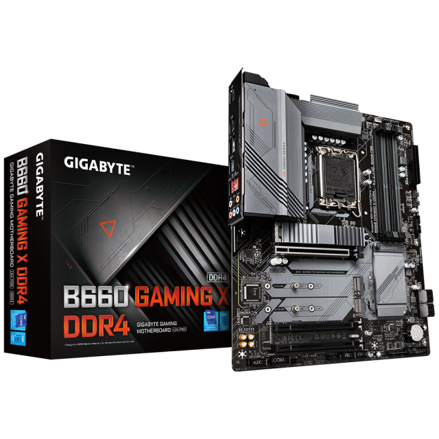 Дънна платка GIGABYTE B660 GAMING X DDR4, LGA1700, DDR4, PCI-E 4.0(DP&HDMI), 4x SATA 6Gb/s, 3x M.2 slots, 1x USB 3.2 Gen2 Type-C, ATX