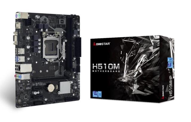 Дънна платка Biostar H510MHP, H510, LGA1200, DDR4, (HDMI&VGA), PCIe 4.0, 4x SATA 6Gb/s, 1x M.2, 2x USB 3.2 Gen1, mATX