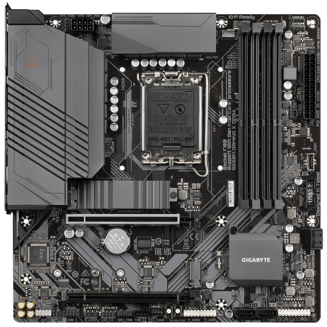 Дънна платка Gigabyte B660M GAMING X, B660, LGA1700, 4 x DDR4, PCIe 4.0 (DP&HDMI)(CF), PCIe 4.0, 4x SATA 6Gb/s, 2x M.2, 3x USB 3.2 Gen 1, mATX