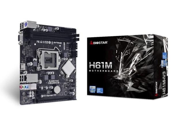 Дънна платка BIOSTAR H61MHV3, Intel H61, LGA1155, DDR3, Ver 7.0