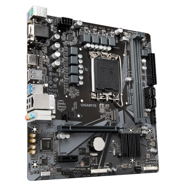 Дънна платка Gigabyte H610M H DDR4, H610, LGA1700, DDR4, PCI-E 4.0 (HDMI&VGA), 4x SATA3 6.0 Gb/s, 1x M.2, 4x USB 3.2 Gen 1, Micro ATX