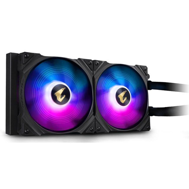Охладител за процесор Gigabyte AORUS WATERFORCE 280, ARGB lighting display, RGB Fusion 2.0, Socket 1700 Ready