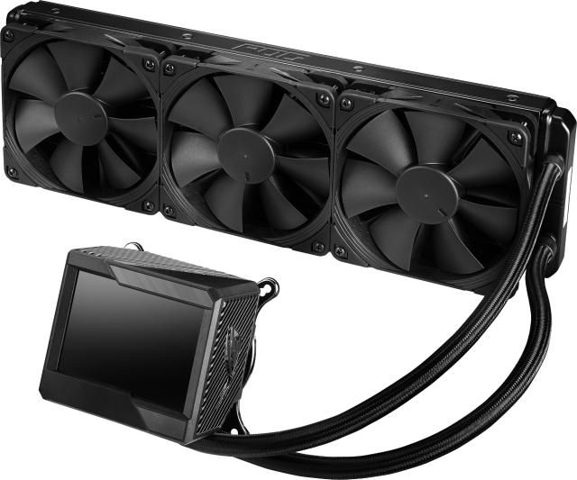 Охладител за процесор ASUS ROG RYUJIN II 360, Noctua NF-F12 IndustrialPPC Fans, 3.5" Full Color LCD Display