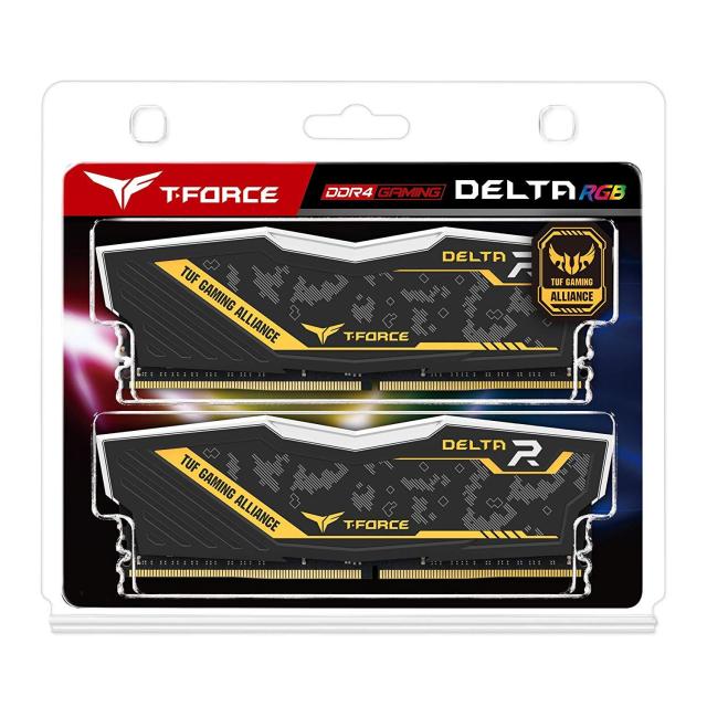 Памет Team Group Delta RGB TUF 32GB (2x16GB) DDR4 3200MHz, CL16-18-18-38 1.35V