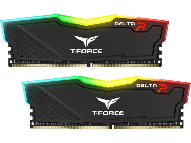 Памет Team Group T-Force Delta RGB Black DDR4 - 16GB (2x8GB) 3200MHz CL16-18-18-38 1.35V