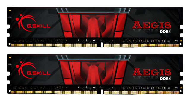 Памет G.SKILL Aegis 16GB(2x8GB) DDR4 PC4-21333 2666MHz CL19 F4-2666C19D-16GIS