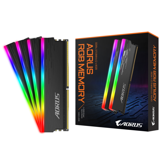 Памет Gigabyte AORUS RGB 16GB DDR4 (2x8GB) 3733MHz  CL18, 1.4 V, с Демо Кит