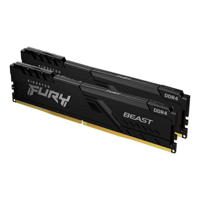 Памет Kingston FURY Beast Black 16GB (2x8GB) DDR4 PC4-25600 3200MHz, CL16, 1.2 V