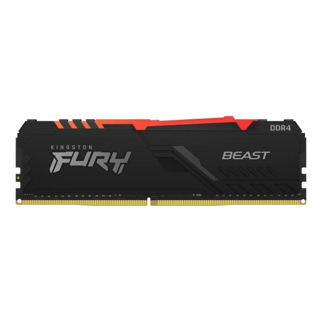Памет Kingston FURY Beast Black RGB 32GB(2x16GB) DDR4 PC4-25600 3200MHz CL16 KF432C16BB1AK2/32
