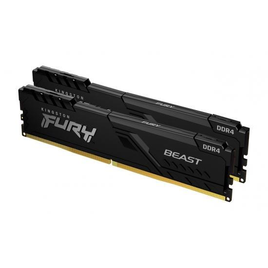 Памет Kingston FURY Beast Black 64GB(2x32GB) DDR4 PC4-25600 3200MHz, CL16, 1.2 V 