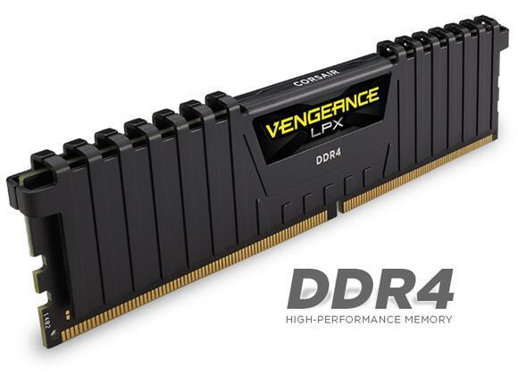 Памет CORSAIR VENGEANCE LPX, 8GB (1 x 8GB), DDR4, 2400MHz, C14, Black
