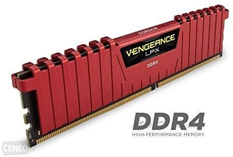 Памет CORSAIR VENGEANCE LPX, 8GB (1 x 8GB), DDR4, 2400MHz, C16, Red