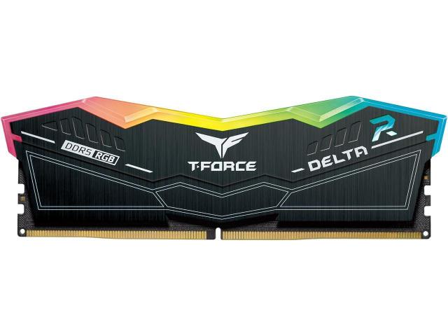 Памет Team T-Force Delta, RGB, 32GB (2 x 16GB), 288-Pin, DDR5 SDRAM, 6200 (PC5 49600), CL38, 1.25V