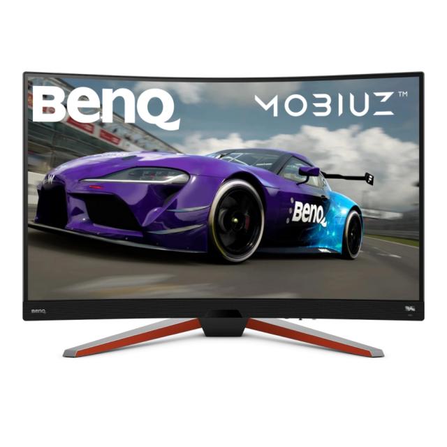 Монитор BenQ MOBIUZ 2K EX3210R, 31.5'' VA, 165Hz, 1ms, 2560x1440 QHD, 16:9 Curved Gaming, FreeSync Pro, P3 90%, sRGB, Flicker-free, Light Tuner,HDR 400,HDRi, B.I.+,LBL, Black eQualizer, 1000:1, 400cd/m2, treVolo 2x2W+5W woofer, 2xHDMI 2.0, DP, Height