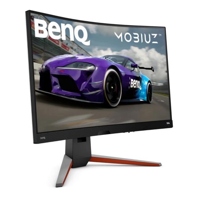 Монитор BenQ MOBIUZ 2K EX3210R, 31.5'' VA, 165Hz, 1ms, 2560x1440 QHD, 16:9 Curved Gaming, FreeSync Pro, P3 90%, sRGB, Flicker-free, Light Tuner,HDR 400,HDRi, B.I.+,LBL, Black eQualizer, 1000:1, 400cd/m2, treVolo 2x2W+5W woofer, 2xHDMI 2.0, DP, Height