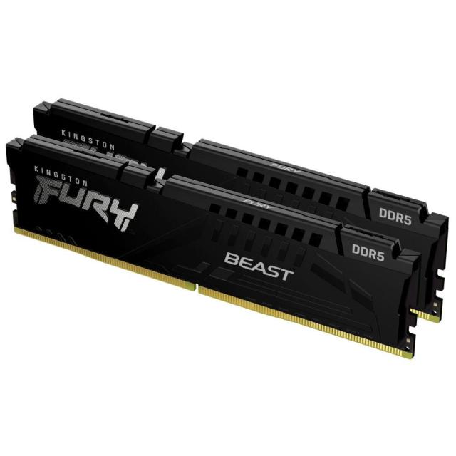 Памет Kingston FURY Beast Black 32GB(2x16GB) DDR5 PC5-44800 5600MHz, CL40, 1.1 V 