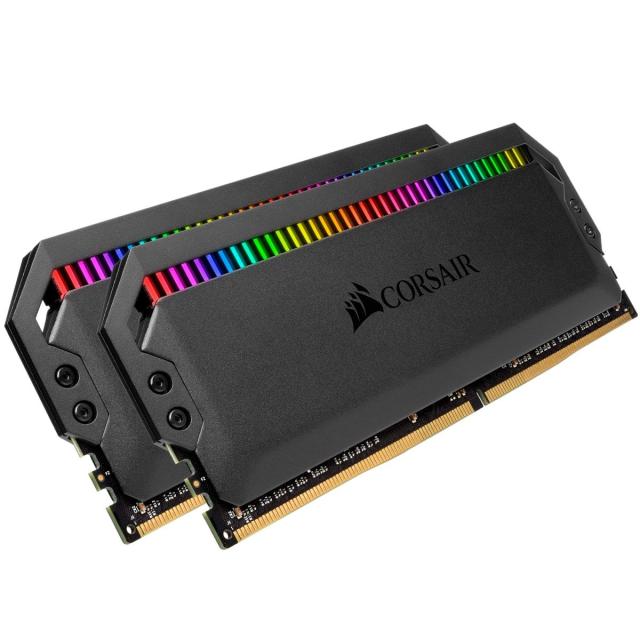 Памет Corsair Dominator Platinum RGB Black 32GB (2x16GB) DDR4 ,PC4-25600 3200MHz, CL16, CMT32GX4M2C3200C16