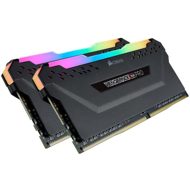 Памет Corsair Vengeance PRO RGB Black 16GB(2x8GB) DDR4 PC4-28800 3600MHz CL18 CMW16GX4M2D3600C18
