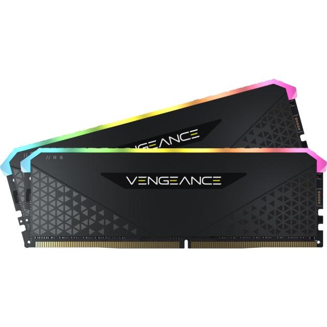 Памет Corsair Vengeance RS RGB Black 32GB(2x16GB) DDR4 PC4-25600 3200MHz, CL16, 1.35 V 