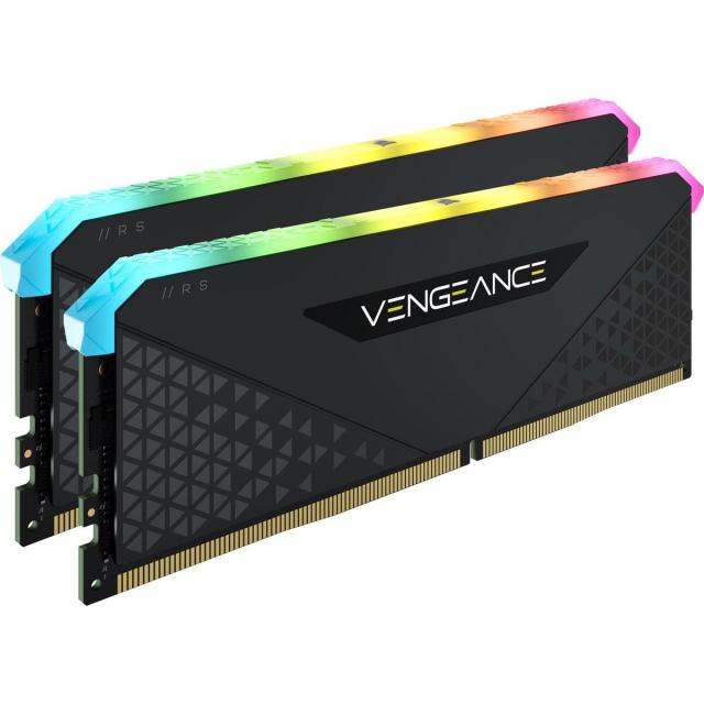 Памет Corsair Vengeance RS RGB Black 32GB(2x16GB) DDR4 PC4-25600 3200MHz, CL16, 1.35 V 