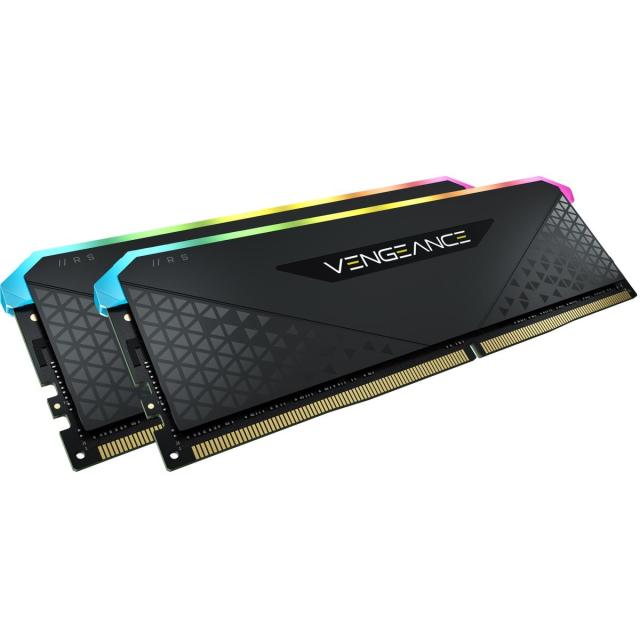 Памет Corsair Vengeance RS RGB Black 32GB(2x16GB) DDR4 PC4-25600 3200MHz, CL16, 1.35 V 