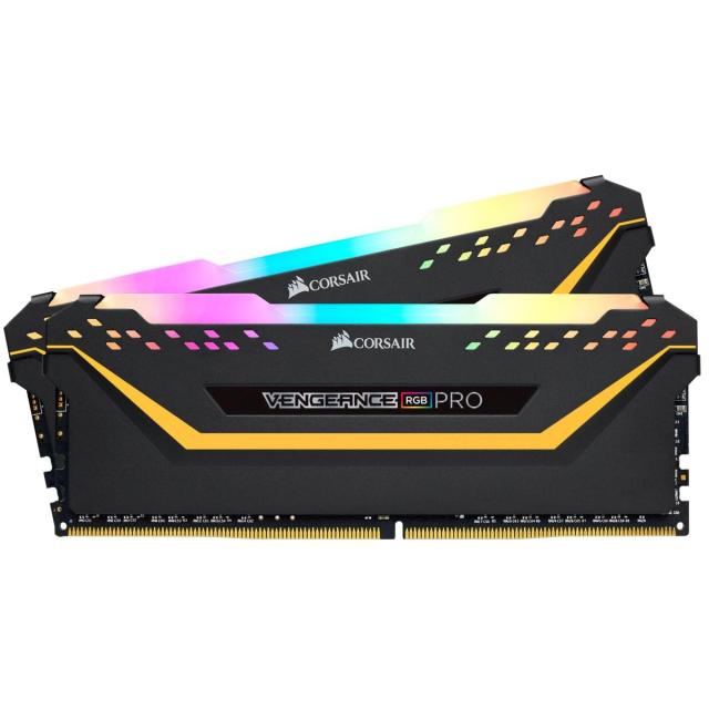 Памет Corsair Vengeance PRO RGB TUF Black 16GB (2x8GB) DDR4, PC4-25600 3200MHz, CL16, CMW16GX4M2C3200C16-TUF