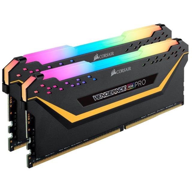 Памет Corsair Vengeance PRO RGB TUF Black 16GB (2x8GB) DDR4, PC4-25600 3200MHz, CL16, CMW16GX4M2C3200C16-TUF
