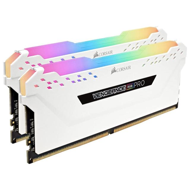 Памет Corsair Vengeance PRO RGB White 16GB (2x8GB) DDR4, PC4-28800 3600MHz, CL18, CMW16GX4M2D3600C18W