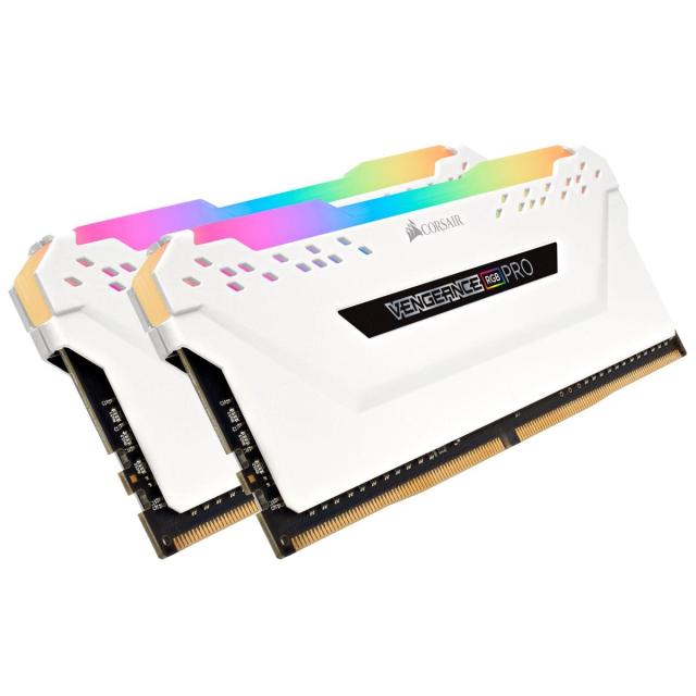 Памет Corsair Vengeance PRO RGB White 16GB (2x8GB) DDR4, PC4-28800 3600MHz, CL18, CMW16GX4M2D3600C18W