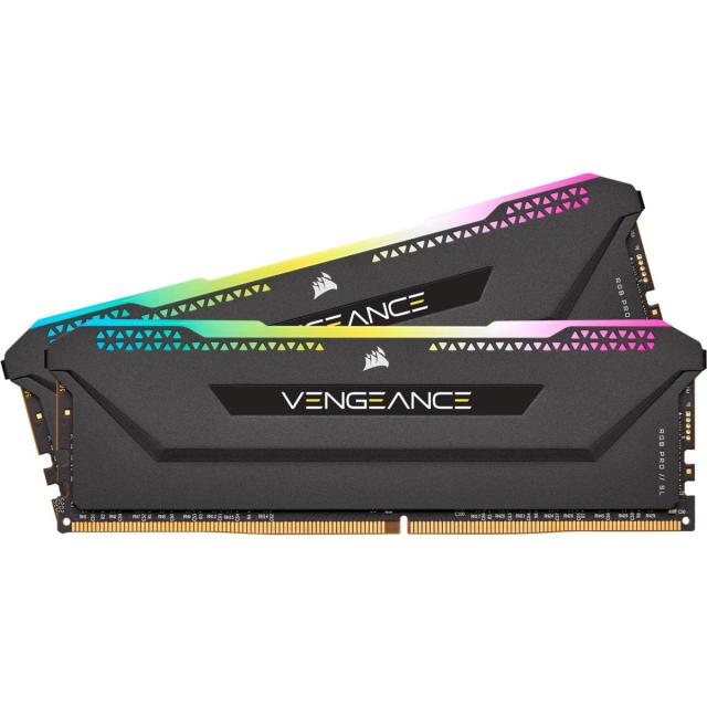 Памет Corsair Vengeance PRO SL RGB Black 16GB(2x8GB) DDR4 PC4-25600 3200MHz, CL16, 1.35 V 