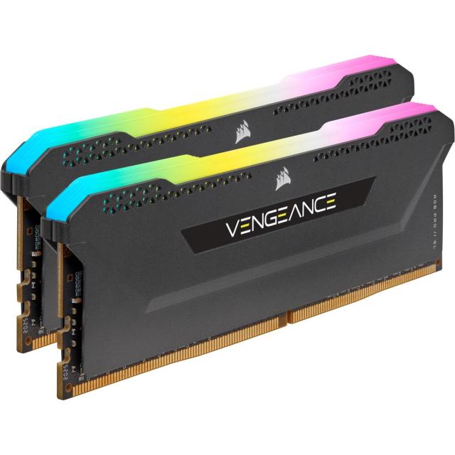 Памет Corsair Vengeance PRO SL RGB Black 16GB(2x8GB) DDR4 PC4-25600 3200MHz, CL16, 1.35 V 