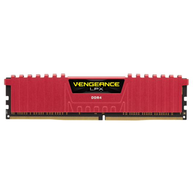 Памет CORSAIR VENGEANCE LPX, 8GB (1 x 8GB), DDR4, 2666MHz, C16, Red