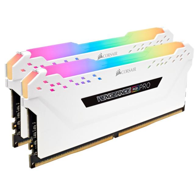 Памет Corsair Vengeance PRO RGB White 16GB(2x8GB) DDR4 PC4-25600 3200MHz CL16 CMW16GX4M2C3200C16W