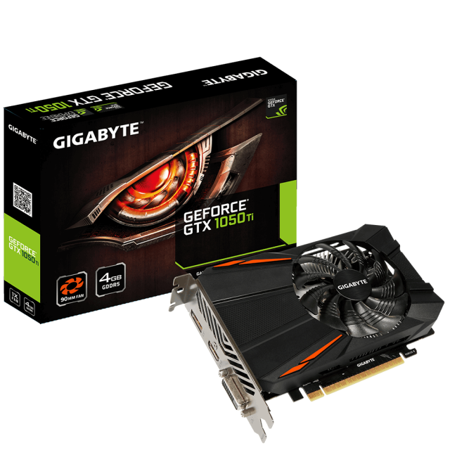 Видео карта GIGABYTE GeForce GTX 1050 Ti D5 4G GV-N105TD5-4GD, GDDR5, 128 bit, DVI-D, DisplayPort, HDMI