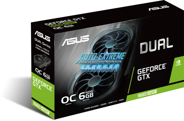 Видео карта ASUS Dual GeForce GTX 1660 SUPER OC Edition 6GB GDDR6 EVO